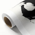 Modern Minimalist Art - Black and White Abstract Circular Wall Print