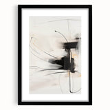 Minimalist Wall Art - Black and White Abstract Line Art for Home Decor