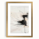 Minimalist Wall Art - Black and White Abstract Line Art for Home Decor