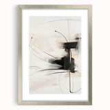 Minimalist Wall Art - Black and White Abstract Line Art for Home Decor