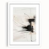 Minimalist Wall Art - Black and White Abstract Line Art for Home Decor