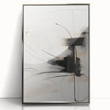 Minimalist Wall Art - Black and White Abstract Line Art for Home Decor