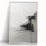 Minimalist Wall Art - Black and White Abstract Line Art for Home Decor