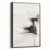 Minimalist Wall Art - Black and White Abstract Line Art for Home Decor
