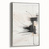 Minimalist Wall Art - Black and White Abstract Line Art for Home Decor