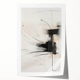 Minimalist Wall Art - Black and White Abstract Line Art for Home Decor
