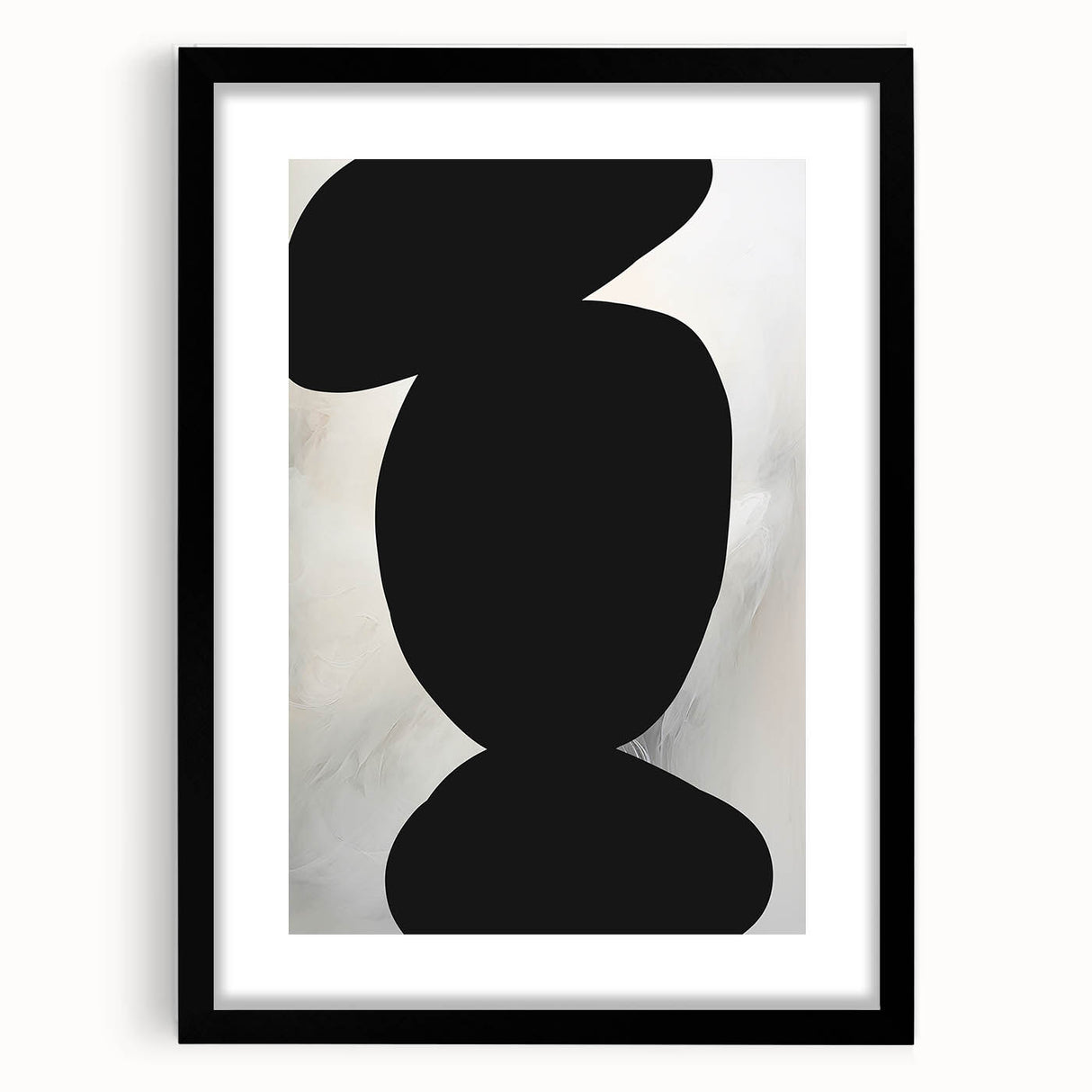 Minimalist Wall Art - Bold Abstract Shapes in Black and White Design
