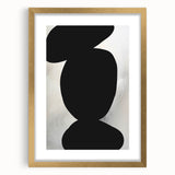 Minimalist Wall Art - Bold Abstract Shapes in Black and White Design
