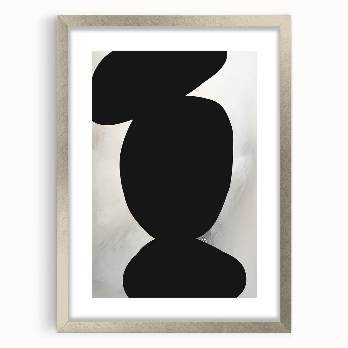 Minimalist Wall Art - Bold Abstract Shapes in Black and White Design