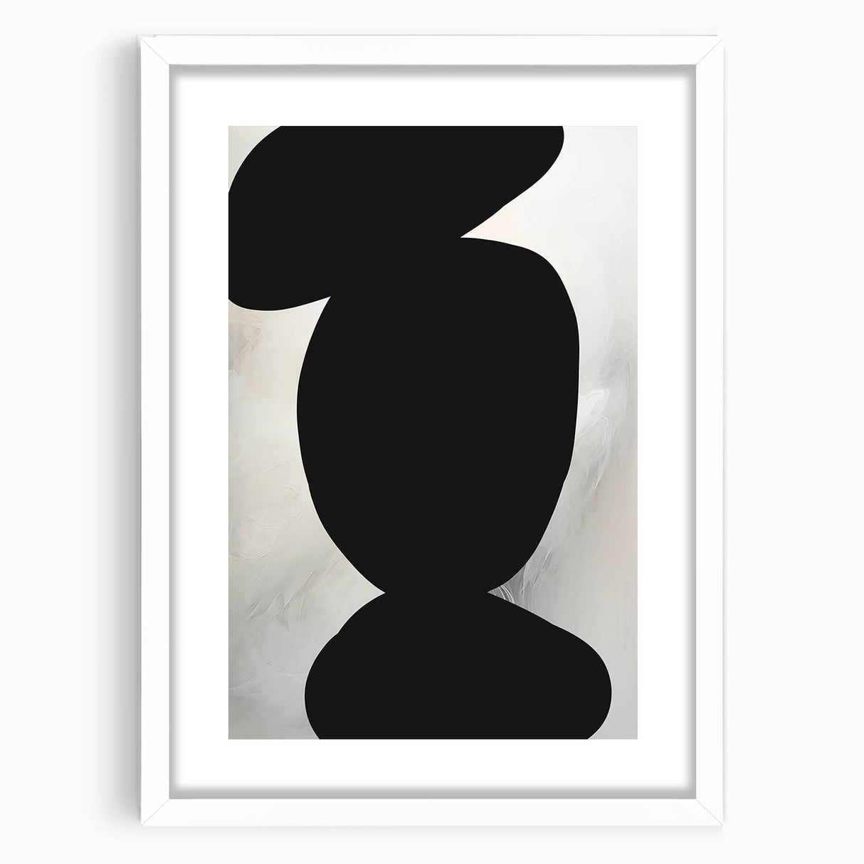 Minimalist Wall Art - Bold Abstract Shapes in Black and White Design