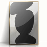 Minimalist Wall Art - Bold Abstract Shapes in Black and White Design
