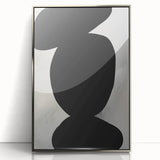 Minimalist Wall Art - Bold Abstract Shapes in Black and White Design