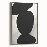 Minimalist Wall Art - Bold Abstract Shapes in Black and White Design