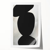 Minimalist Wall Art - Bold Abstract Shapes in Black and White Design