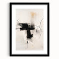 Minimalist Abstract Art - Black and White Modern Line Design for Walls