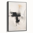 Minimalist Abstract Art - Black and White Modern Line Design for Walls
