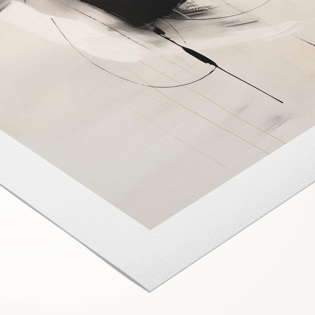 Minimalist Abstract Art - Black and White Modern Line Design for Walls