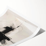 Minimalist Abstract Art - Black and White Modern Line Design for Walls