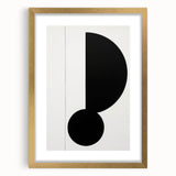 Minimalist Geometric Wall Art - Bold Black and White Abstract Design