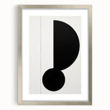 Minimalist Geometric Wall Art - Bold Black and White Abstract Design