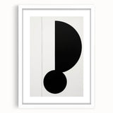 Minimalist Geometric Wall Art - Bold Black and White Abstract Design