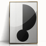 Minimalist Geometric Wall Art - Bold Black and White Abstract Design