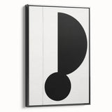 Minimalist Geometric Wall Art - Bold Black and White Abstract Design