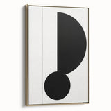 Minimalist Geometric Wall Art - Bold Black and White Abstract Design