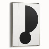 Minimalist Geometric Wall Art - Bold Black and White Abstract Design