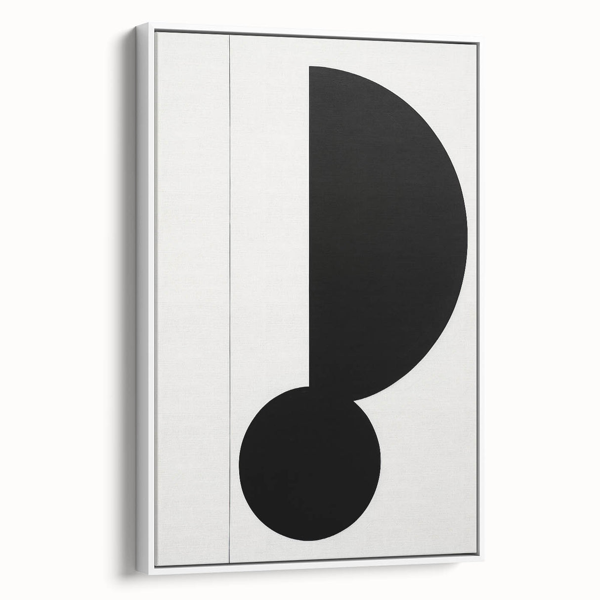 Minimalist Geometric Wall Art - Bold Black and White Abstract Design