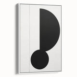 Minimalist Geometric Wall Art - Bold Black and White Abstract Design