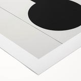 Minimalist Geometric Wall Art - Bold Black and White Abstract Design