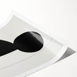 Minimalist Geometric Wall Art - Bold Black and White Abstract Design