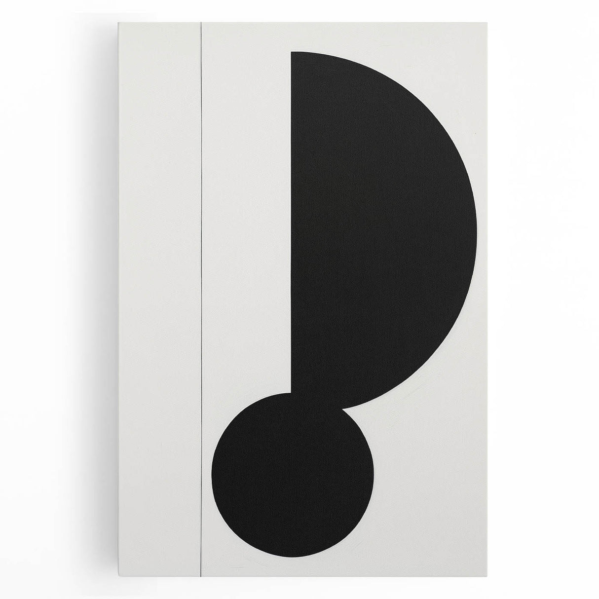 Minimalist Geometric Wall Art - Bold Black and White Abstract Design