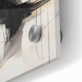 Modern Minimalist Wall Art - Abstract Black and White Line Design