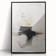 Modern Minimalist Wall Art - Abstract Black and White Line Design