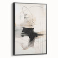 Modern Minimalist Wall Art - Abstract Black and White Line Design