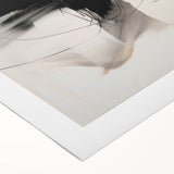 Modern Minimalist Wall Art - Abstract Black and White Line Design