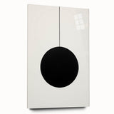 Minimalist Wall Art - Bold Black Circle on White Background Design