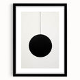 Minimalist Wall Art - Bold Black Circle on White Background Design