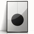 Minimalist Wall Art - Bold Black Circle on White Background Design