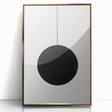 Minimalist Wall Art - Bold Black Circle on White Background Design