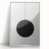 Minimalist Wall Art - Bold Black Circle on White Background Design