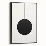 Minimalist Wall Art - Bold Black Circle on White Background Design