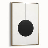 Minimalist Wall Art - Bold Black Circle on White Background Design