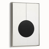 Minimalist Wall Art - Bold Black Circle on White Background Design