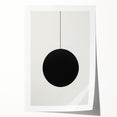 Minimalist Wall Art - Bold Black Circle on White Background Design