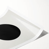 Minimalist Wall Art - Bold Black Circle on White Background Design