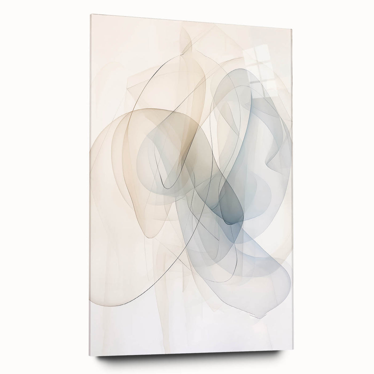 Minimalist Abstract Wall Art - Soft Flowing Lines in Neutral Tones