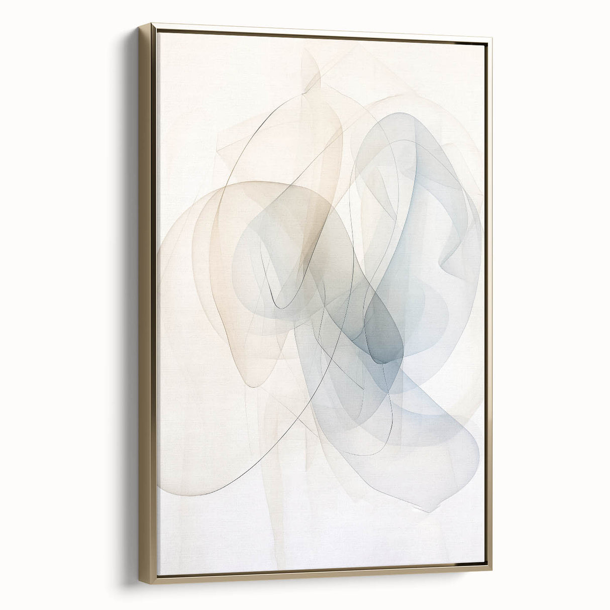 Minimalist Abstract Wall Art - Soft Flowing Lines in Neutral Tones